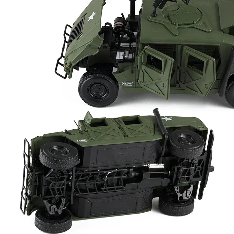 Humvee Militar KDW – Miniatura 1:18 de Alta Precisão