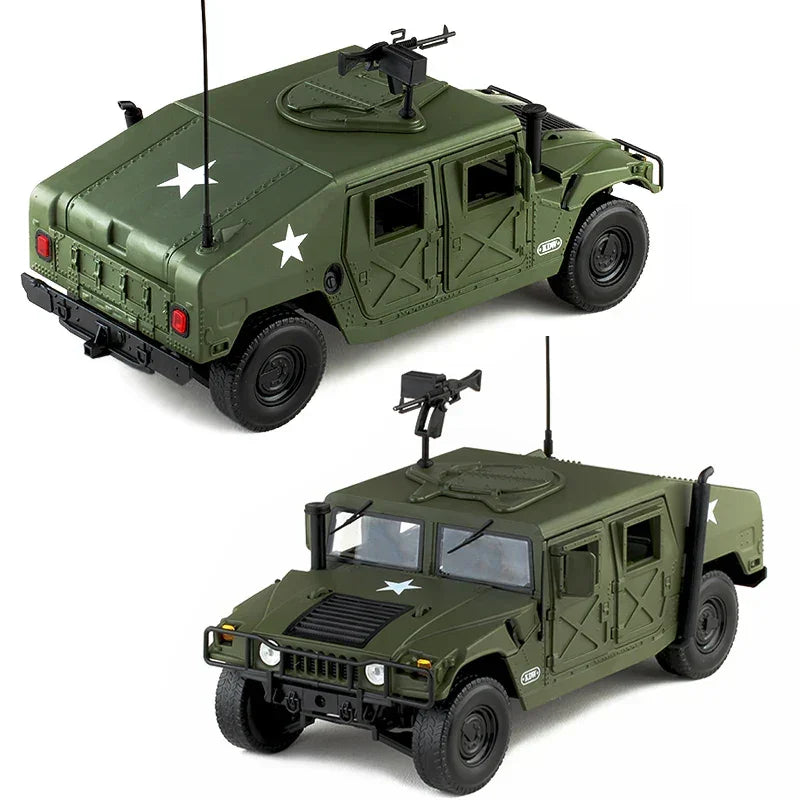 Humvee Militar KDW – Miniatura 1:18 de Alta Precisão