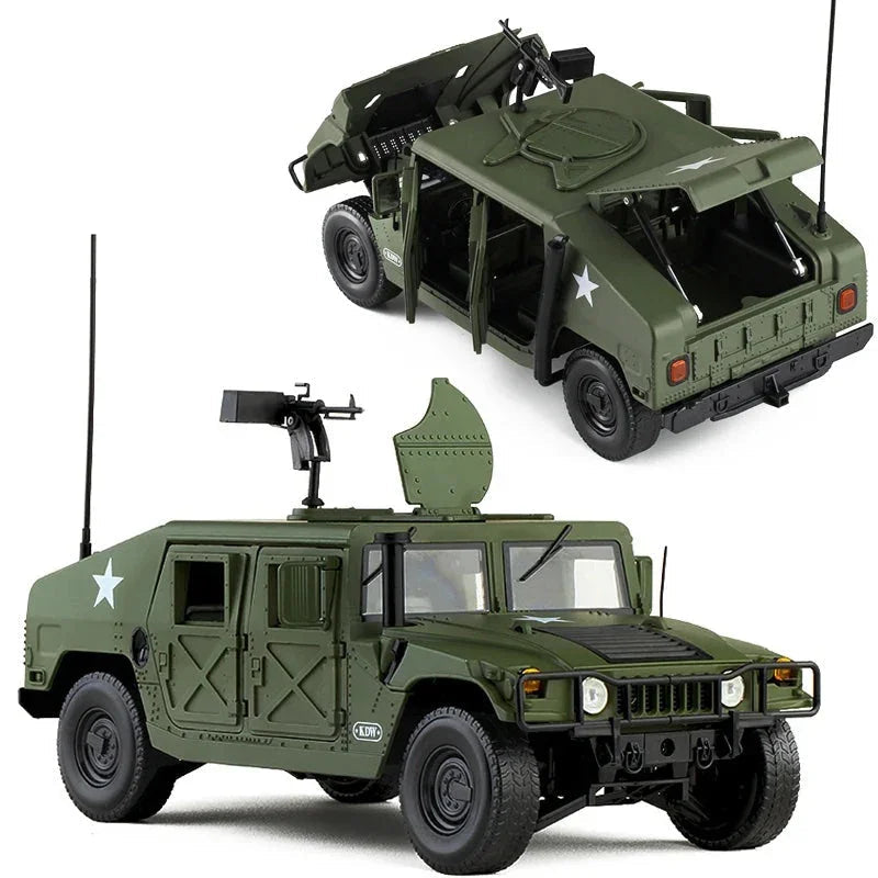 Humvee Militar KDW – Miniatura 1:18 de Alta Precisão
