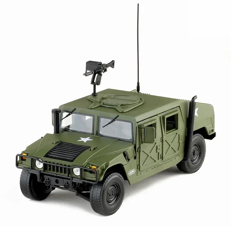 Humvee Militar KDW – Miniatura 1:18 de Alta Precisão